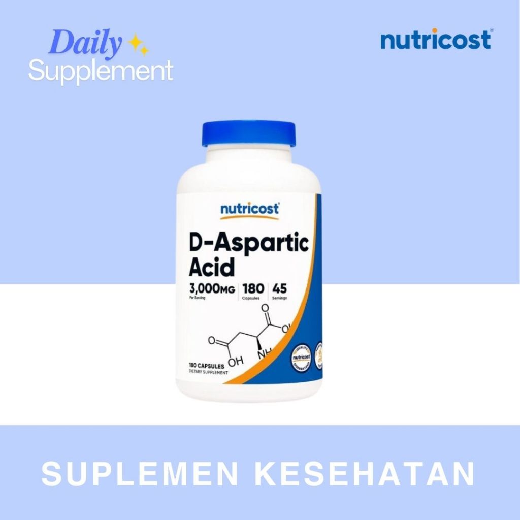 Nutricost D-Aspartic Acid 3000mg - 180 Capsules
