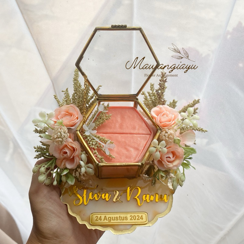 Ring Box Resin Garden | Ring Box Lamaran | Ring Box Wedding