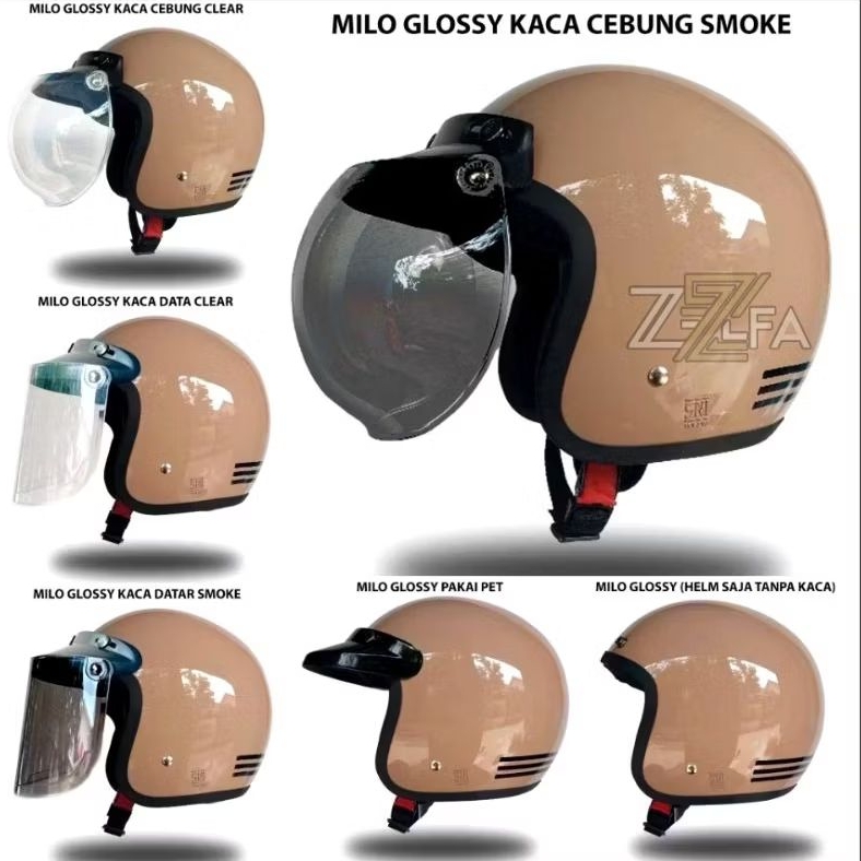 Helm BOGO Retro Helmet dewasa pria wanita SNI Original