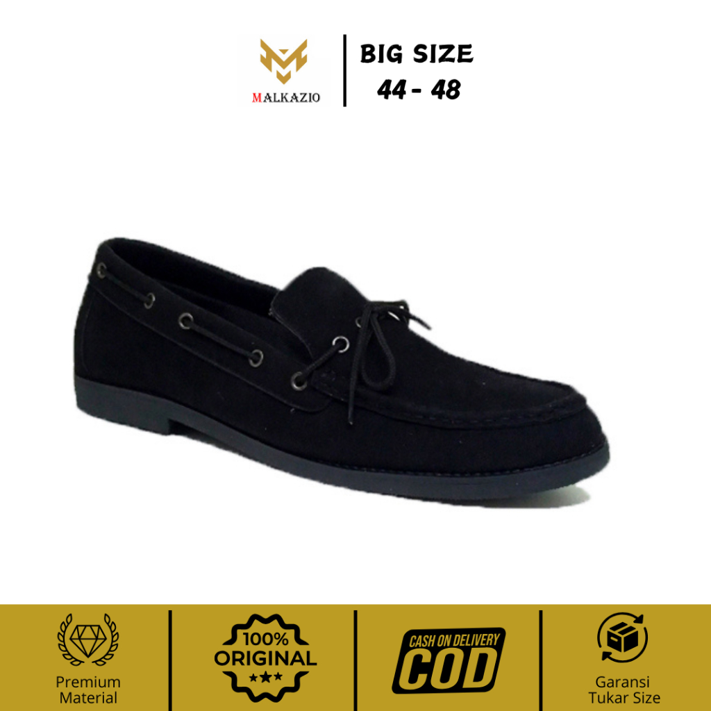 Malkazio | Sepatu Kasual Pria Big Size | Loafers Formal Kerja Cowok Ukuran Jumbo 44 45 46 47 48