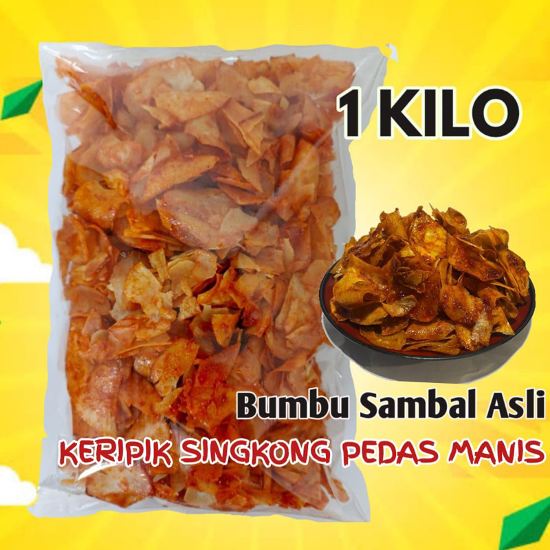 

Keripik Singkong Manis Pedas / Berat 1 kg / Cabai Merah Asli