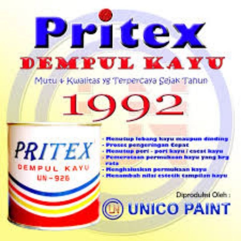 dempul kayu wood filler kaleng dempul kayu pritex