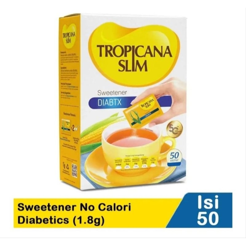 

Tropicana Slim Sweetener Diabtx Sachet isi 50