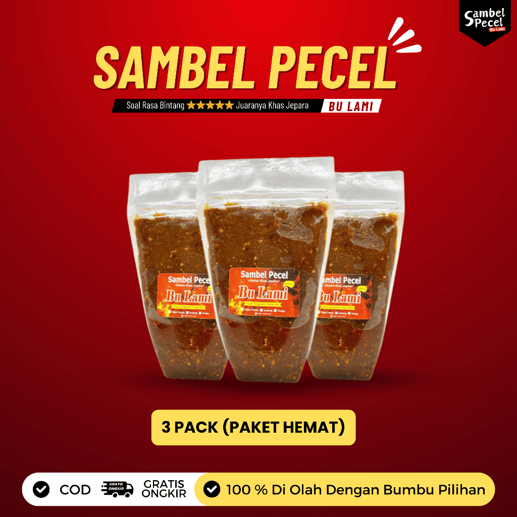 

bumbu sambel pecel bu lami khas jepara asli 1 kg