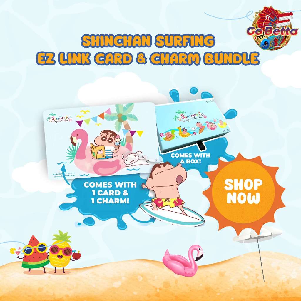 🇮🇩 Shinchan SimplyGo EZ-Link Card MRT Bus Ez Link Cards Authentic Shinchan Surfing Ezlink Bag Charm 