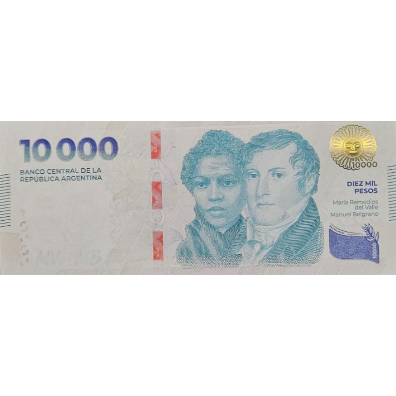#Uang Asing NEW EDITION Negara Argentina 10.000 Peso Tahun 2023 Kondisi UNC GRESS MULUS Original 100