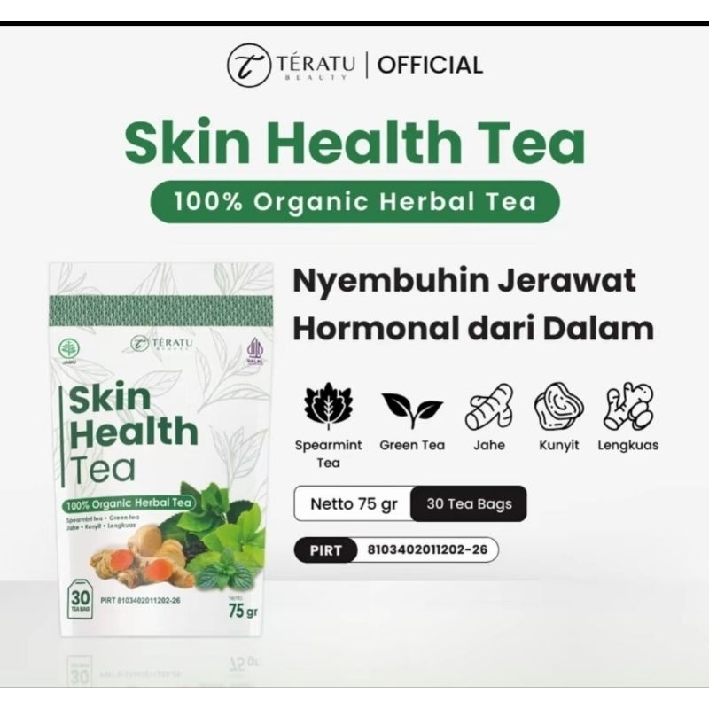 

( COD ) TERLARIS TERATU BEAUTY Skin Health Tea - 30 Tea Bag (Teh Herbal Spearmint untuk Jerawat Hormon dan PCOS)