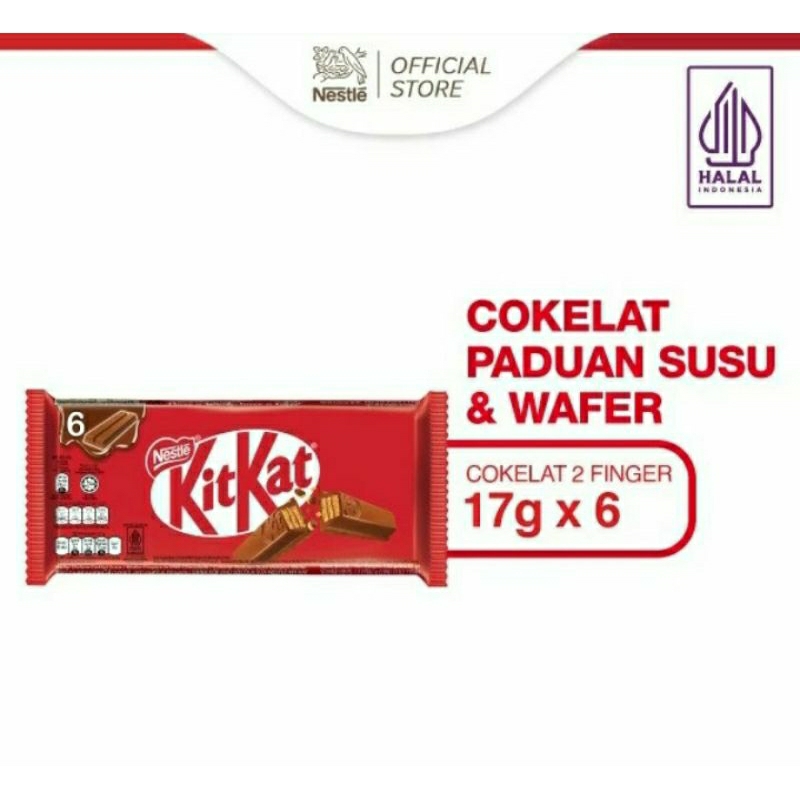 

Nestle Kit-Kat Cokelat Wafer Multipack 1 Bungkus isi 6 pcs