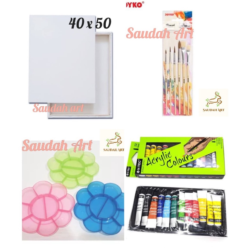 

Sekarang Irit Paket Kanvas Lukis kanvas 4x5kuaspaletcat akrilik