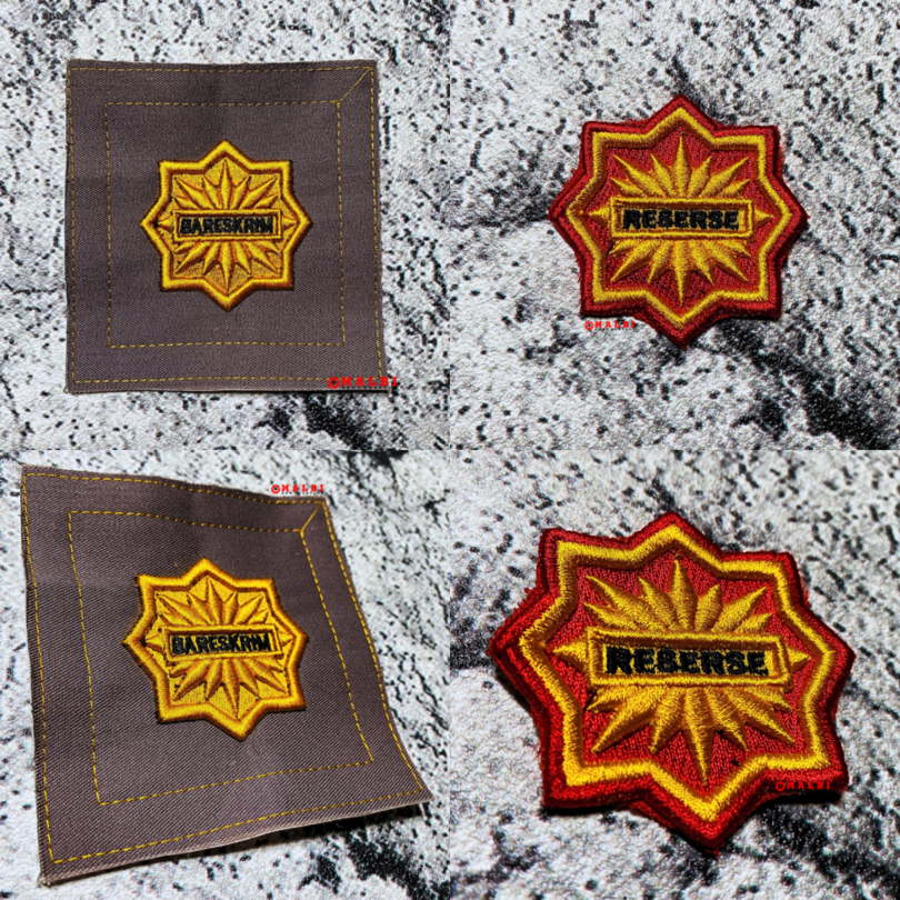 Atribut BARESKRIM RESERSE Bet Timbul POLRI Badge Roda Bareskrim Reserse Timbul