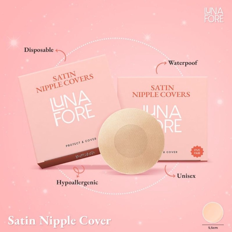 KODE J32G Satin Nipple Cover  Lunafore  5 pasang  Bra Tape Satin  Satin Strapless Bra  Disposable Ni