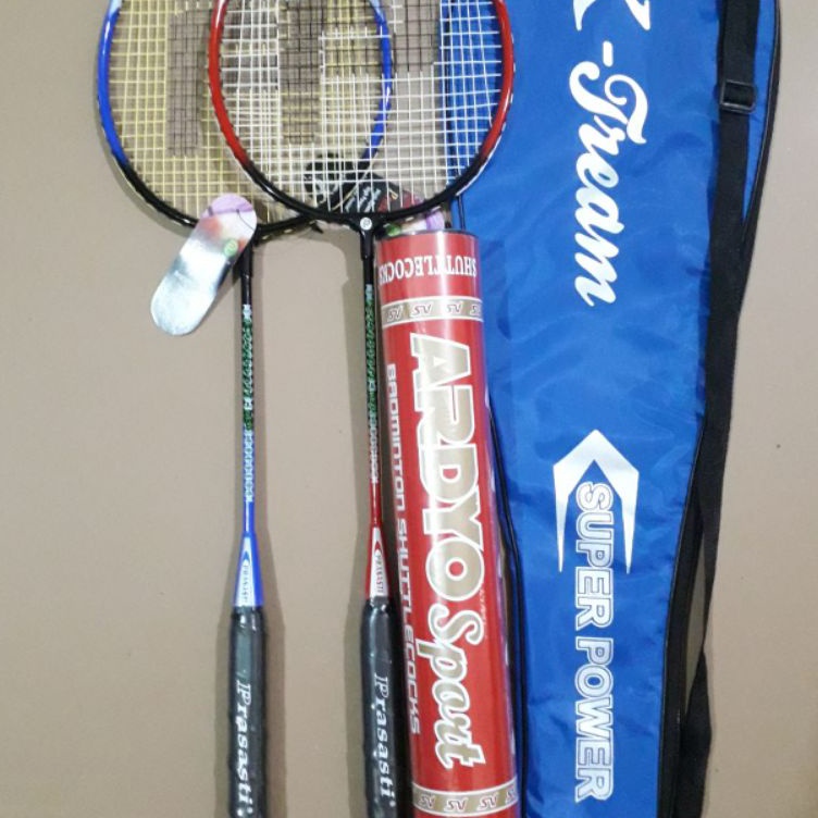 Termurah  Raket Badminton Anak Satu Set Lengkap Bonus Kok