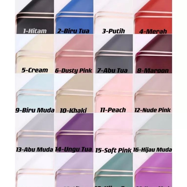 

Super Laris Manis 2 lembar kertas buket cellophane list gold