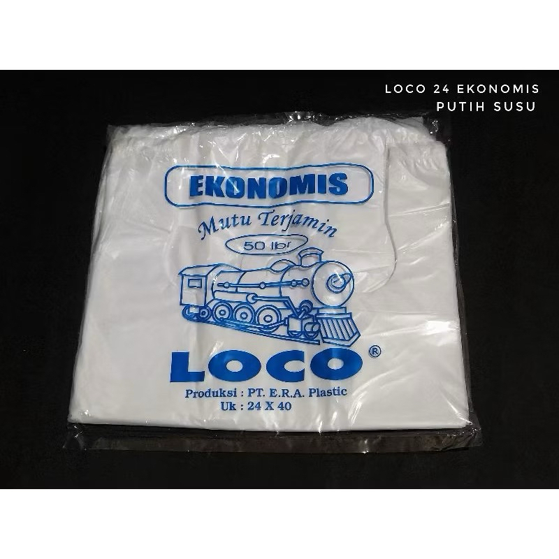 ECER Kantong Plastik Loco Ekonomis 24 Putih - Kantong Plastik Putih