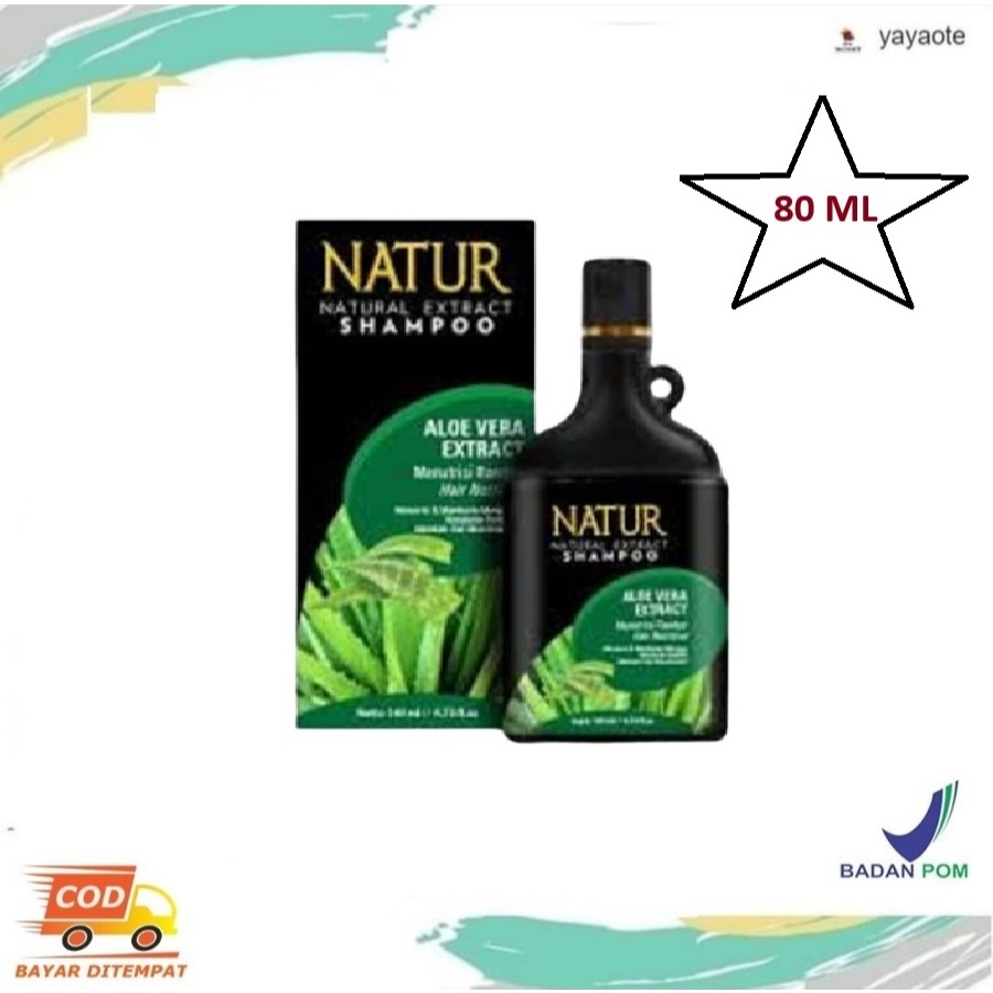 NATUR SHAMPOO ALOE VERA 80ML ORIGINAL - SHAMPOO NATUR ALOE VERA