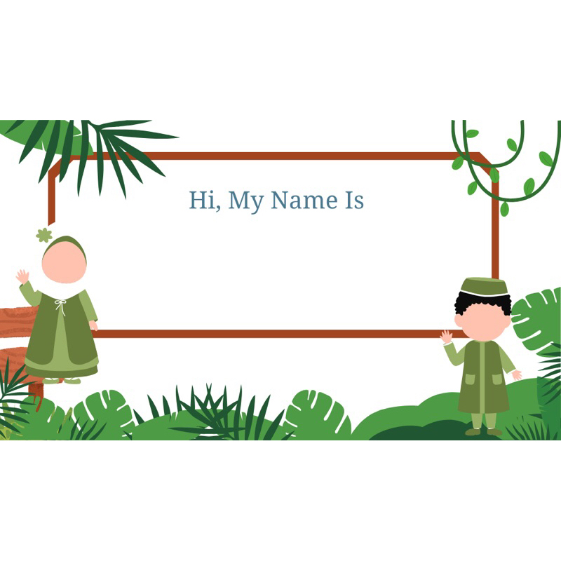 

Name tag Id Card Anak PAUD/TKA/SPS/TAAM/RA