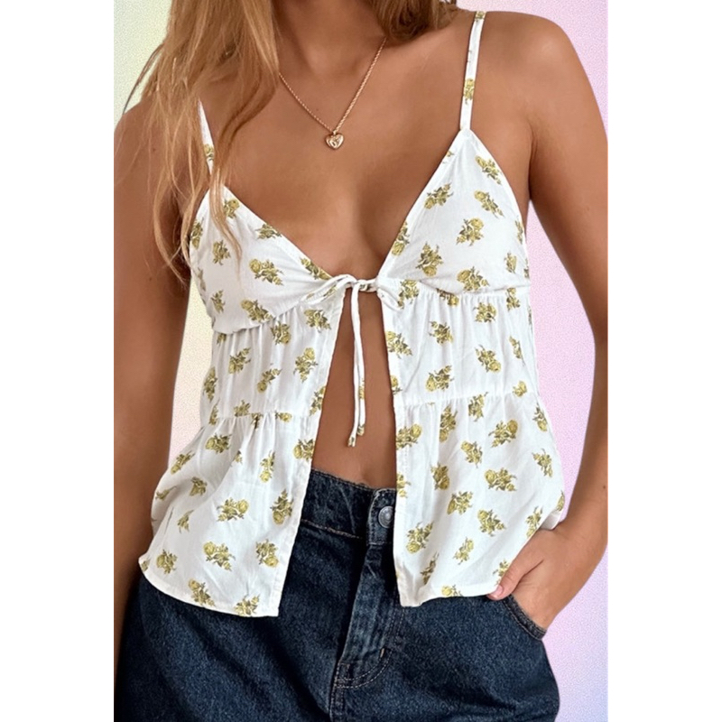 SUMMER FLORAL TANK TOP Y2K