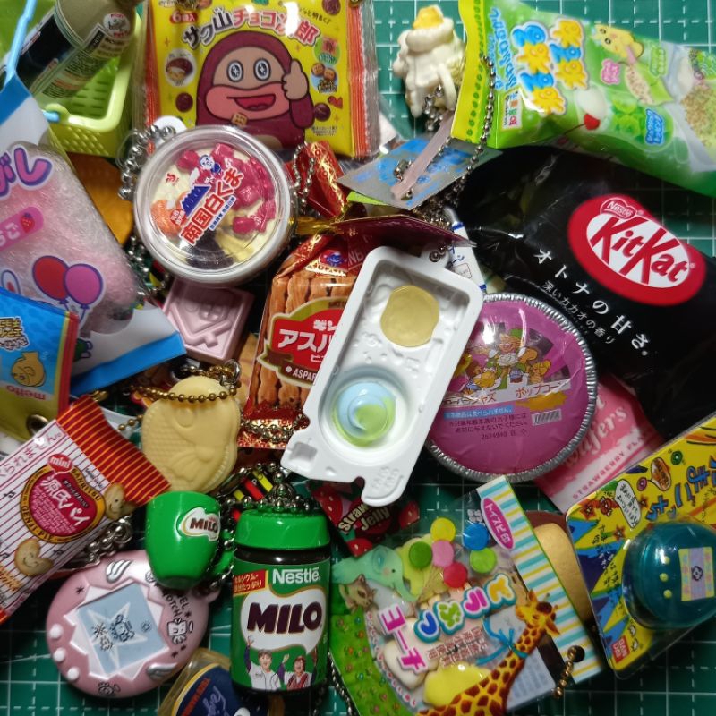 assorted japanese trinkets keychain