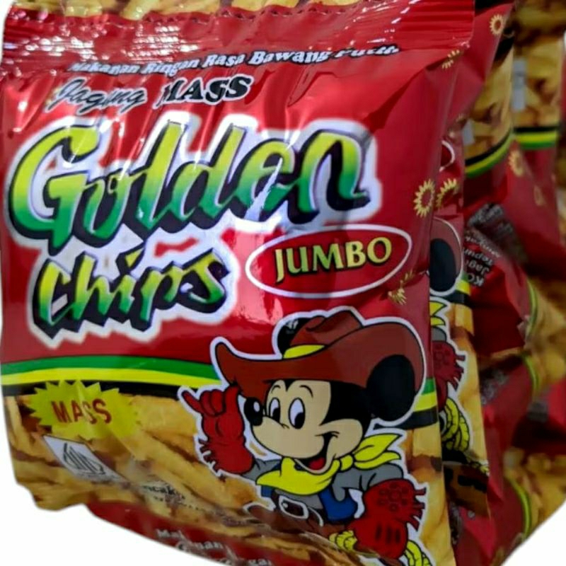 Golden Chips Jumbo 10 Pcs/Snack Jadul Potato Chips