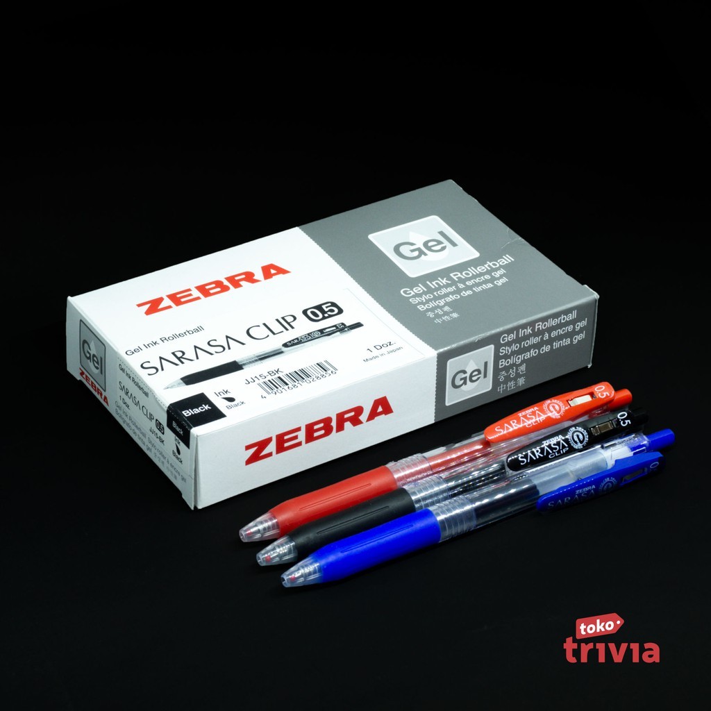 

BOLPEN BALLPOINT PULPEN GEL SARASA CLIP ZEBRA 0.5 MM/0.7MM