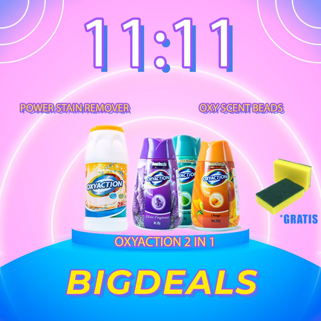 (FREE SPONS) OXYACTION 2 in 1 paket pembersih - Pembersih Peralatan Dapur & Perlengkapan Kamar Mandi
