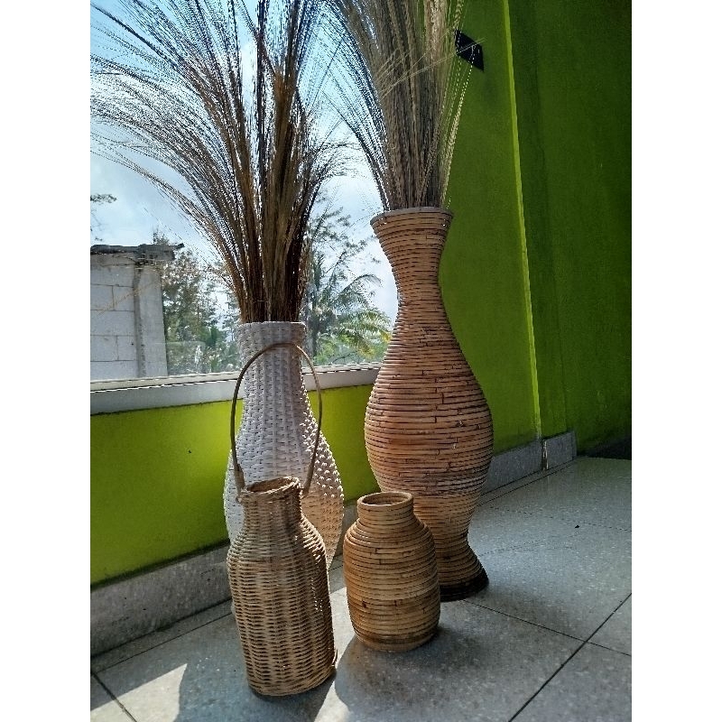 Guci Rotan Kualitas Export / Vas Rotan dan Sintetis
