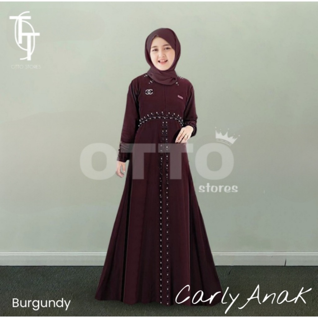 Gamis Anak Perempuan Carly Anak Usia 5-12 Tahun Gamis Pengajian Anak Gamis Terbaru Anak Cewek
