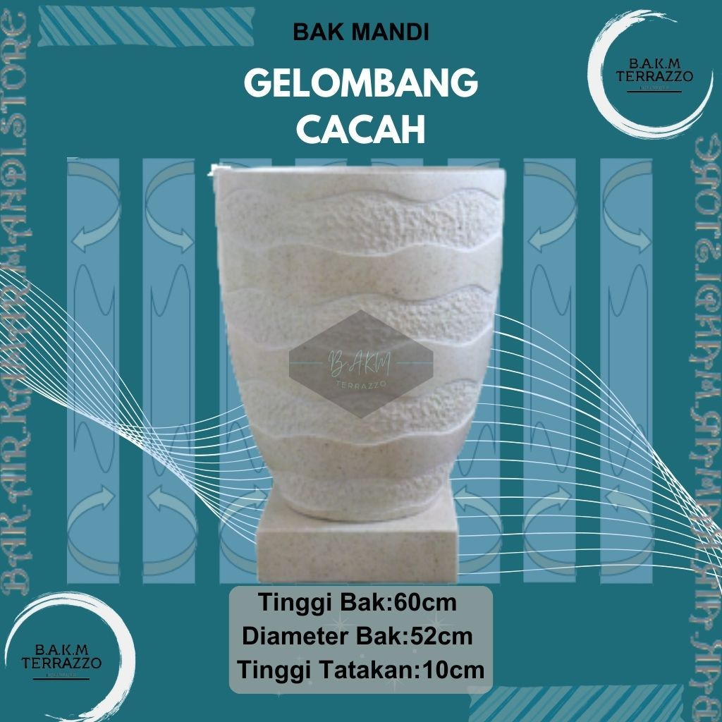 BAK JUMBO TERASO | BAK MANDI GENTONG | BAK MANDI ESTETIK | TIPE GELOMBANG CACAH | BAKAIRKAMARMANDI