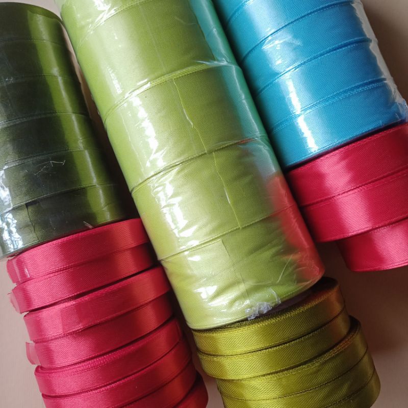 

[1 Roll] Pita satin berbagai ukuran dan warna