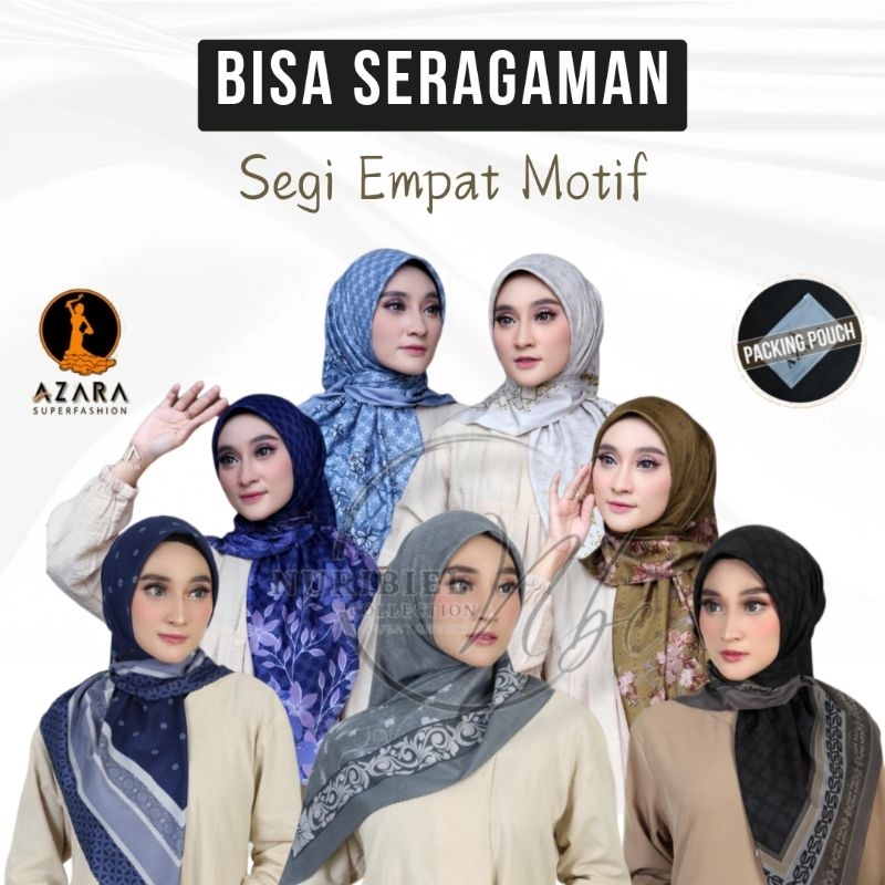 Azara Scarf - Kode A Segiempat MOTIF AZARA OSKARA LC Seragam S4 OREGANO PARIS PREMIUM LC dan FOREVER
