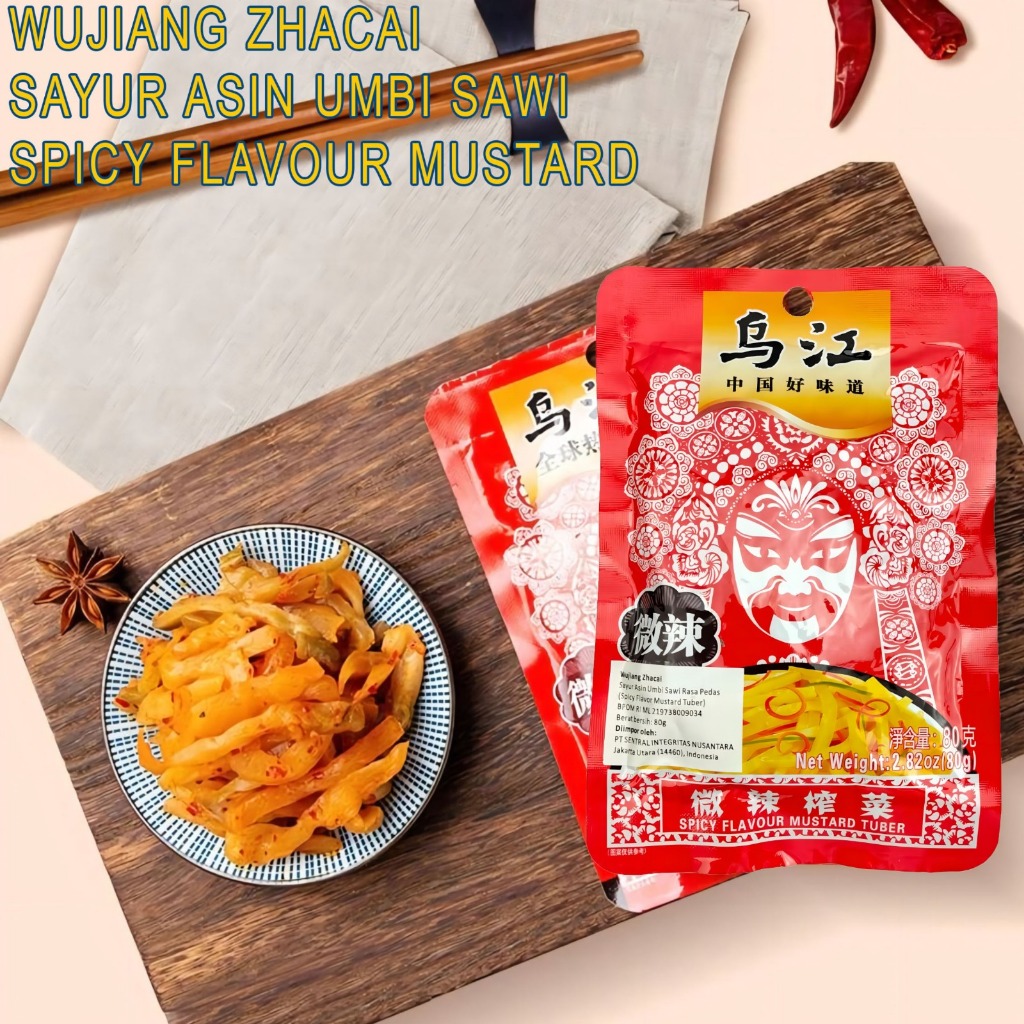 

OK9271 乌江榨菜 嘛辣 80克 / Wujiang 80gr Sayur Asin Umbi Sawi / Flavor Mustard Tuber Pedas Import