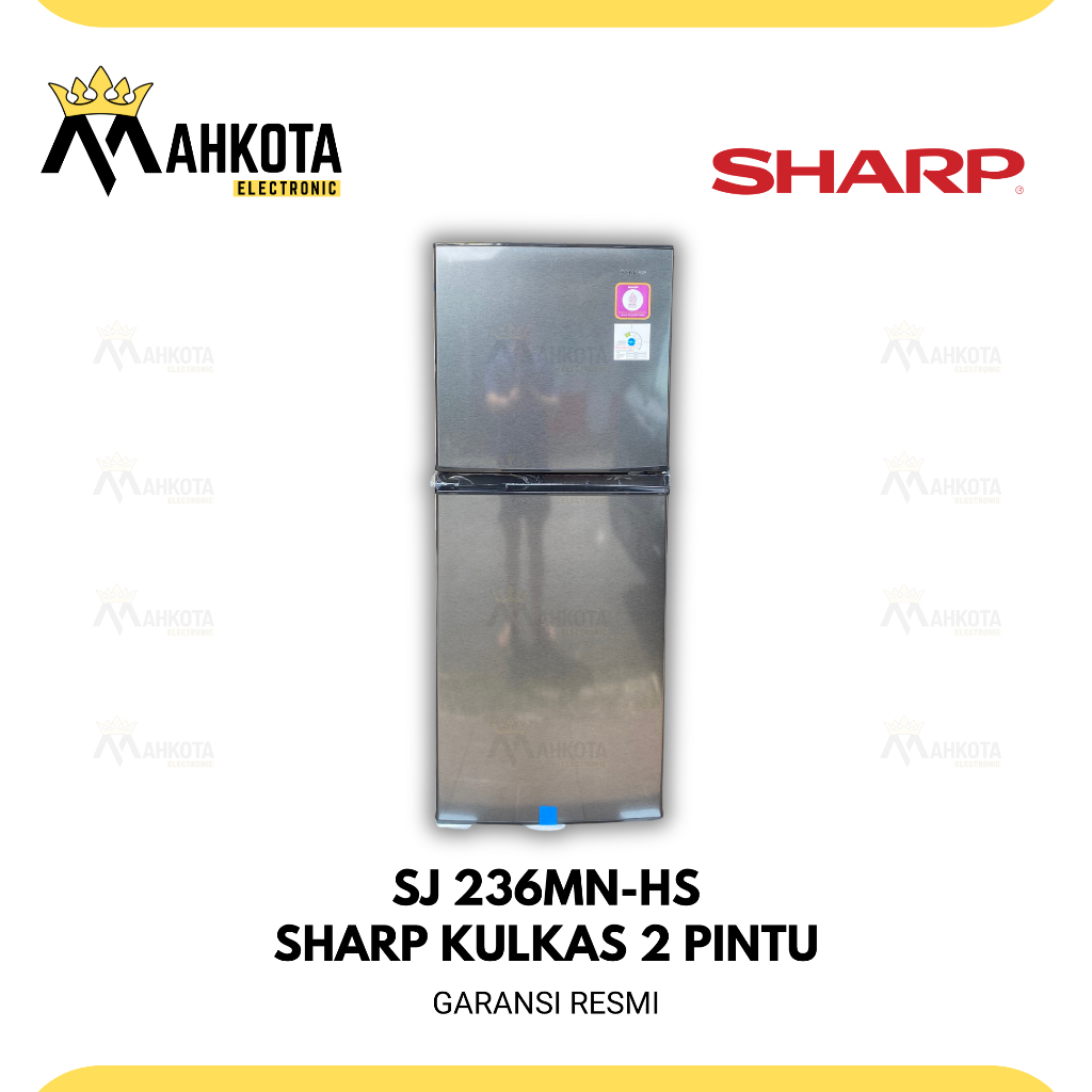 SHARP SJ 236MN HS Kulkas 2 Pintu Dark Silver