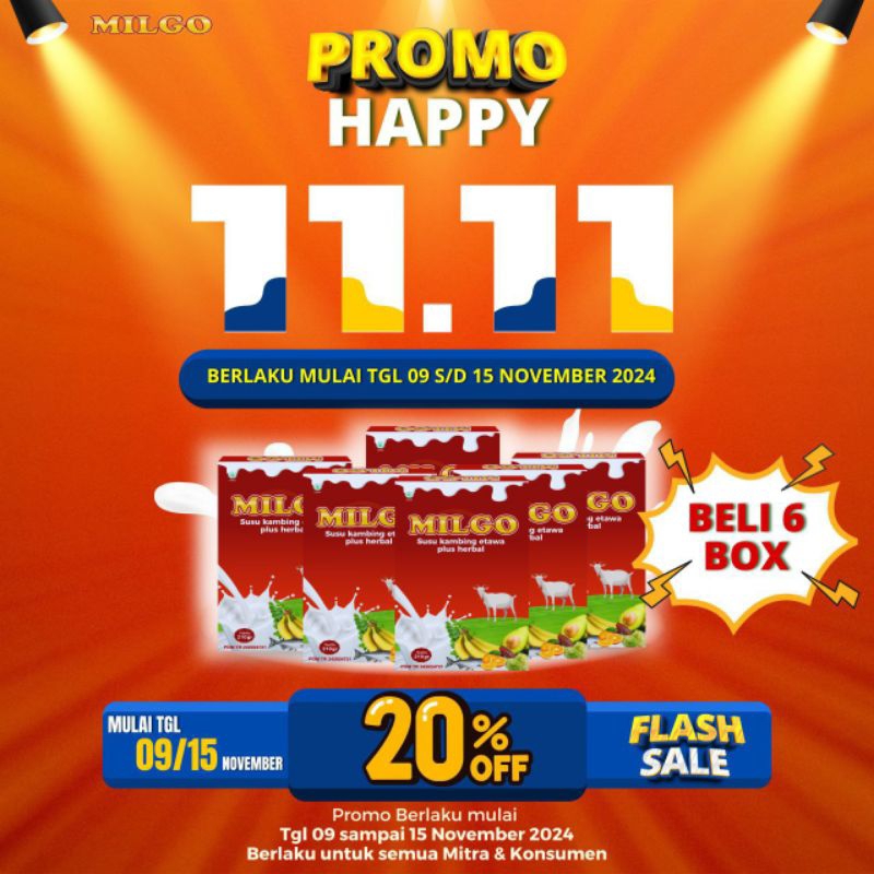 

Susu Milgo 6 Box Promo Happy 11.11