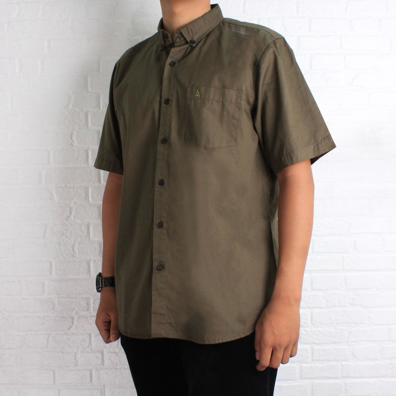 Kemeja Pendek Pria Lengan Pendek Kemeja Pendek Kemeja Pendek Hijau Kemeja Army Pria Kemeja Katun Hem