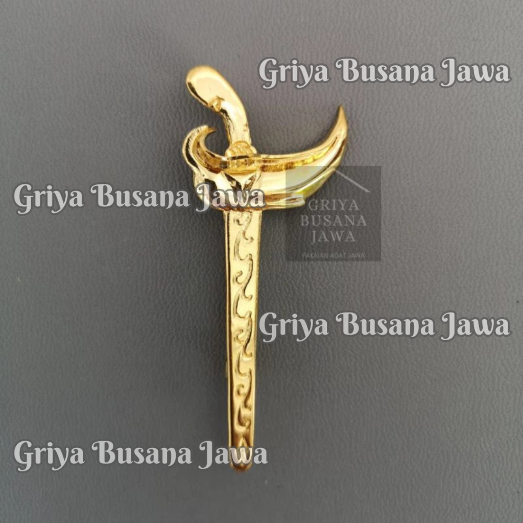 Bros Beskap Keris Kecil Aksesoris Pakaian Adat Jawa
