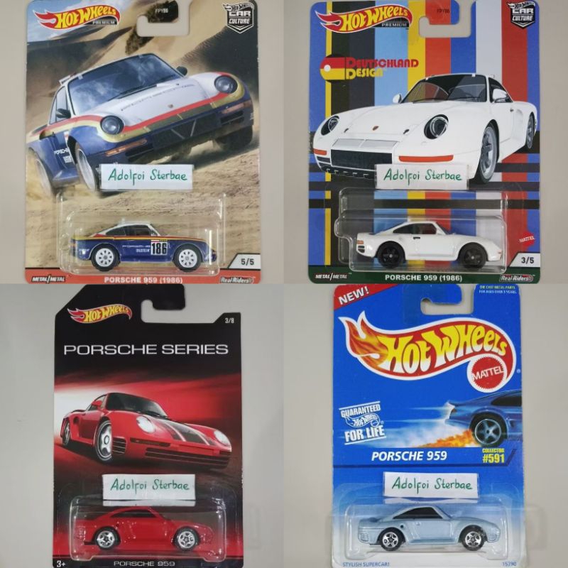 hotwheels hot wheels porsche 959 (1986) edisi porsche series 3/8 premium edisi wild terrain deutschl