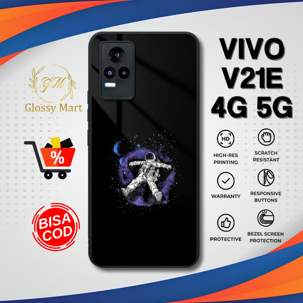 Case Vivo V21E 4G 5G Terbaru Astronot Hardcase Softcase Glossy Termurah Casing Vivo V21E Terlaris