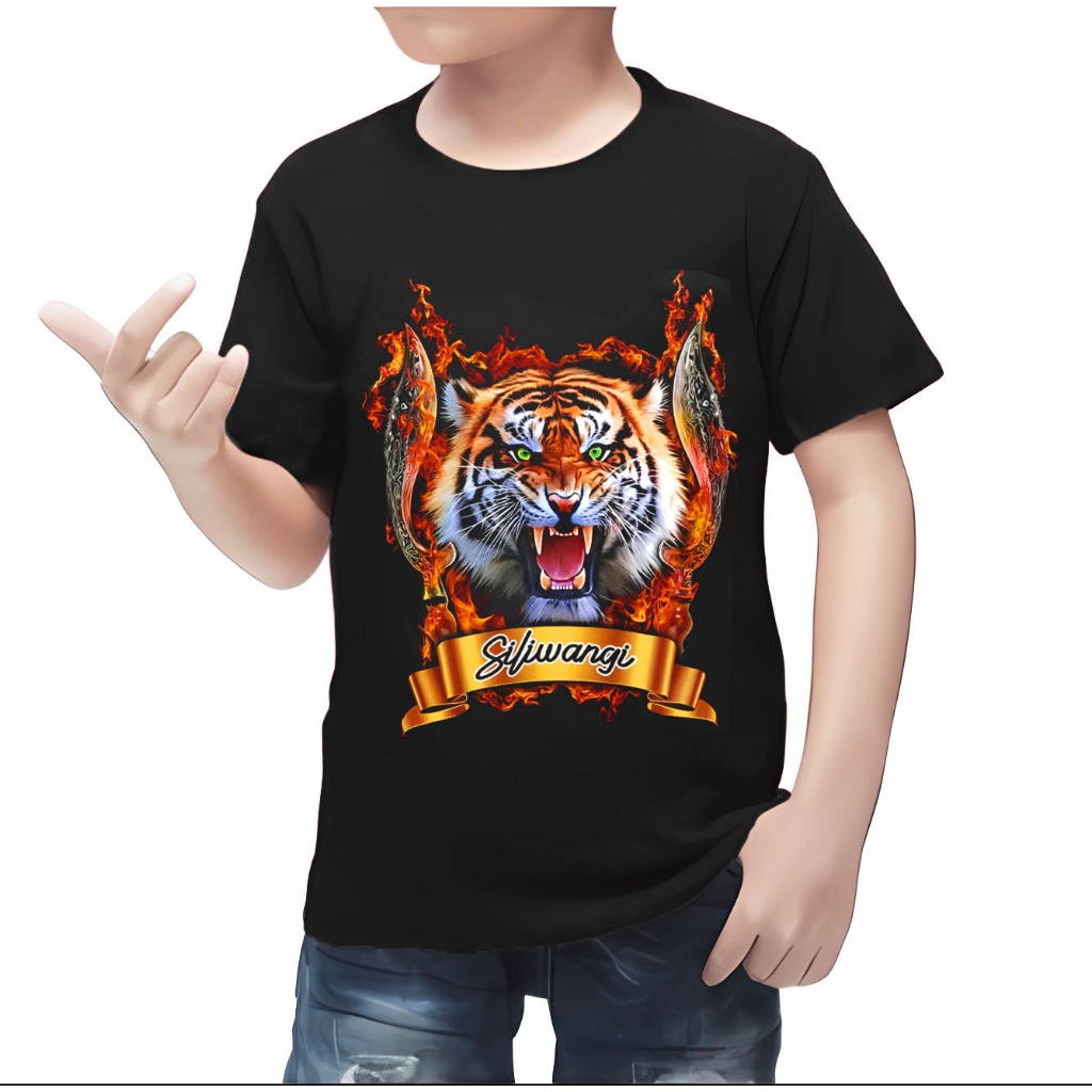 BAJU KAOS DISTRO ANAK LAKI LAKI MOTIF MACAN / KAOS ANAK COWOK