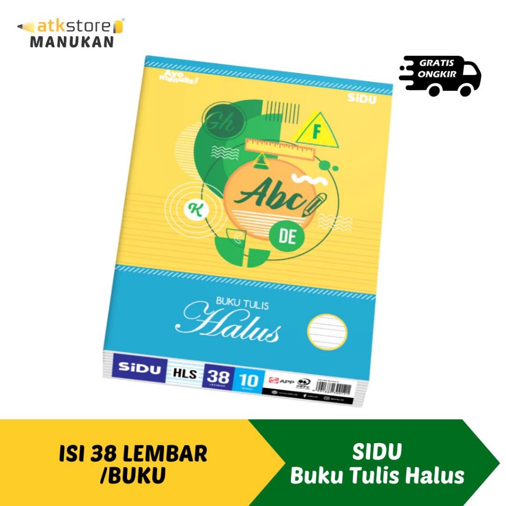 

Sidu Buku Halus 38 lembar - 1 Pak Isi 10 Buku