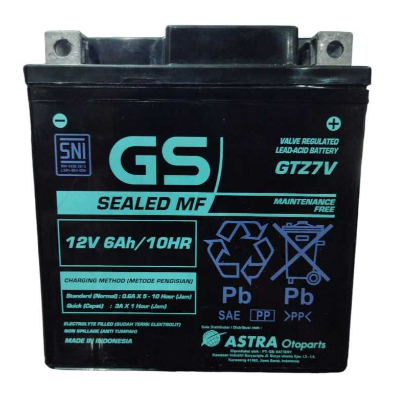 Aki GS Astra GTZ7V Untuk NMAX , Aerox 155 (Asli Astra)