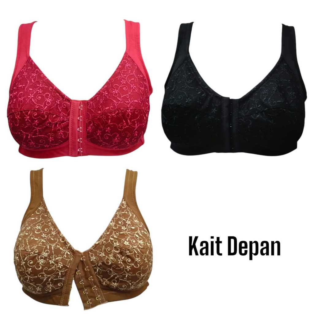 3PCS Glena Minimizer Bra Kait Depan (size 34-40 cup B)
