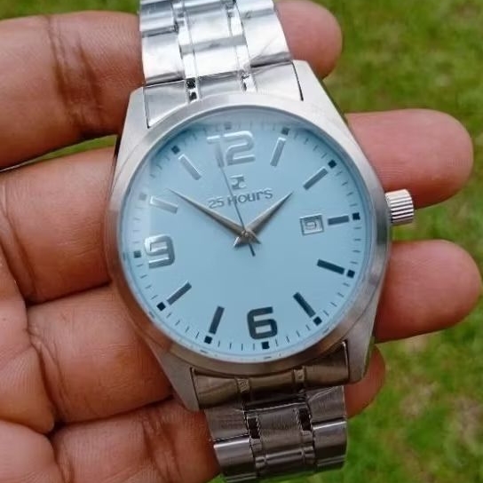 JAM 25 HOURS QUARTZ ALL STAINLESS STEEL 42MM BARU STOK LAMA