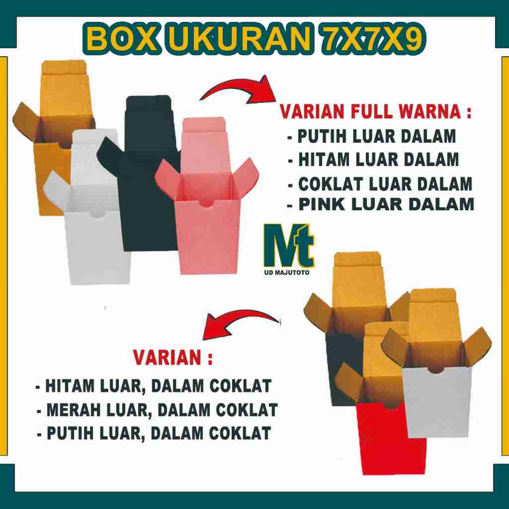 

(PAKET 50 PCS) Box 7x7x9 Cm / Box Sloop / Box Sliplock / Box Botol / Kardus Polos