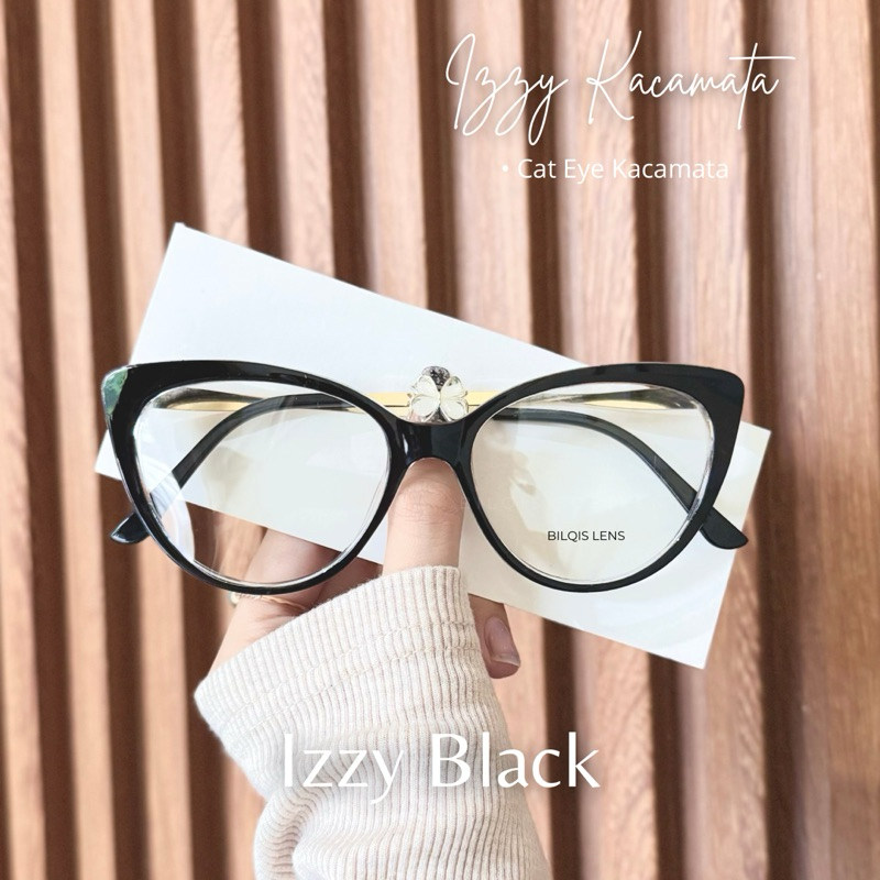 Izzy Kacamata Fuji Cat Eye Frame Kacamata Cat Eye [BILQIS SOFTLENS]