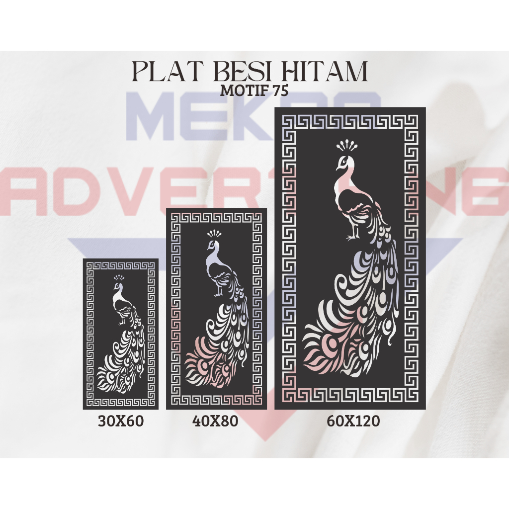 KRAWANGAN PLAT BESI PAGAR CUTTING LASER MOTIF 75