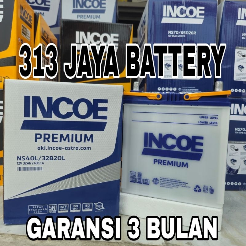 AKI BASAH INCOE PREMIUM NS40L / 32B20L (32amper) PICK UP APV GRAND MAX LUXIO T120SS