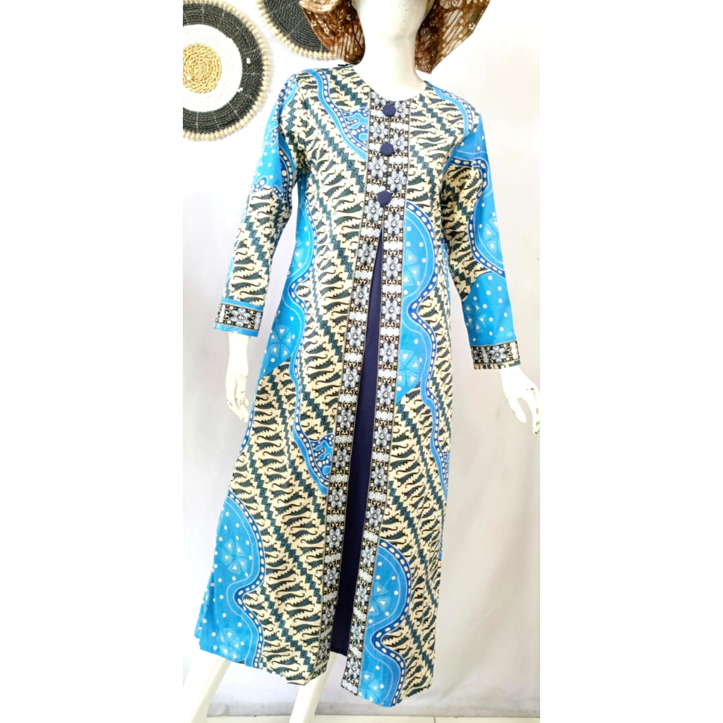 Gamis Batik Wanita Aliyah Dress Katun Adem