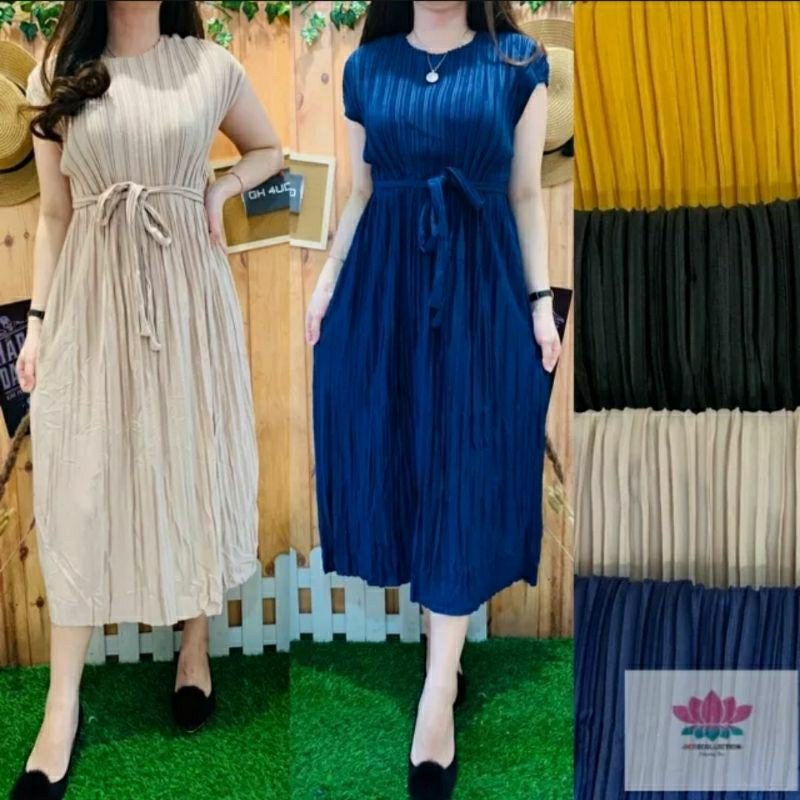 DASTER PLISKET DRESS PLISKET WANITA