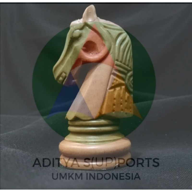 Set Papan Catur Kayu Professional No 2 Chess Board Troya Knight Sawo Wood