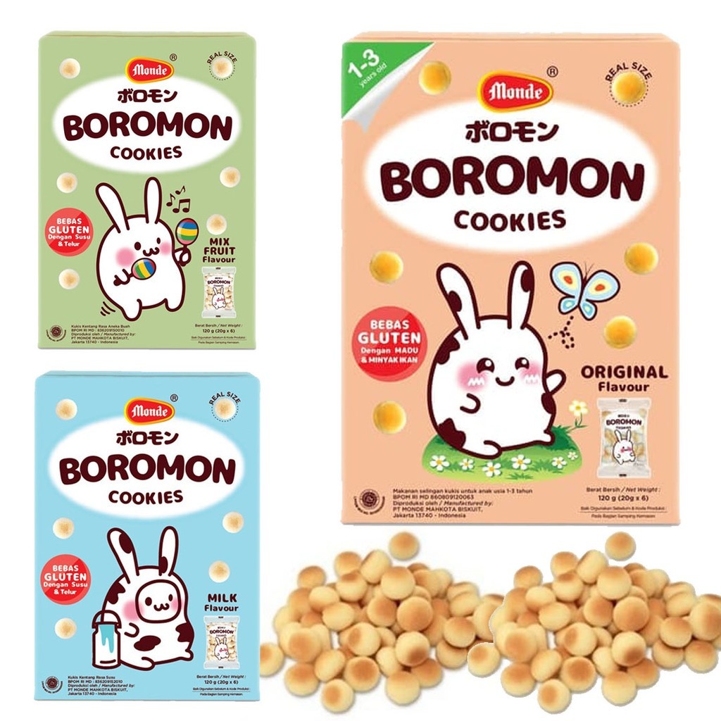 

MONDE BOROMON COOKIES 100GR MAKANAN ANAK BAYI GLUTEN FREE MILK EGG KUE KENTANG COOKIES CEMILAN SEHAT